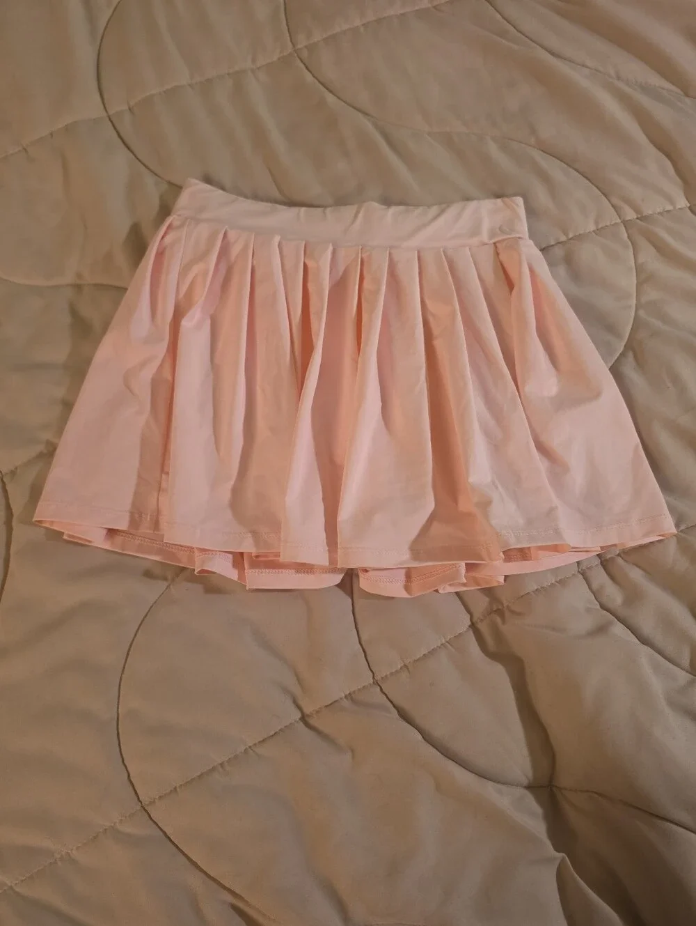 Ocean Drive Light Pink Pleated Skater Skirt